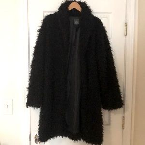 Wild Fable Black Faux Fur Coat